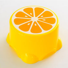 Load image into Gallery viewer, 4 Colors Lovely Cartoon Stools Fruit Pattern Living Room Non-slip Bath Bench Child Stool Plastic PP Changing Shoes Stool