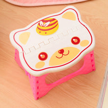 Load image into Gallery viewer, H Cute Portable Plastic Stools Thicken Step Folding Child Stools Plastic Folding Chairs Kids Stools Pink Blue