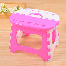 Load image into Gallery viewer, H Cute Portable Plastic Stools Thicken Step Folding Child Stools Plastic Folding Chairs Kids Stools Pink Blue